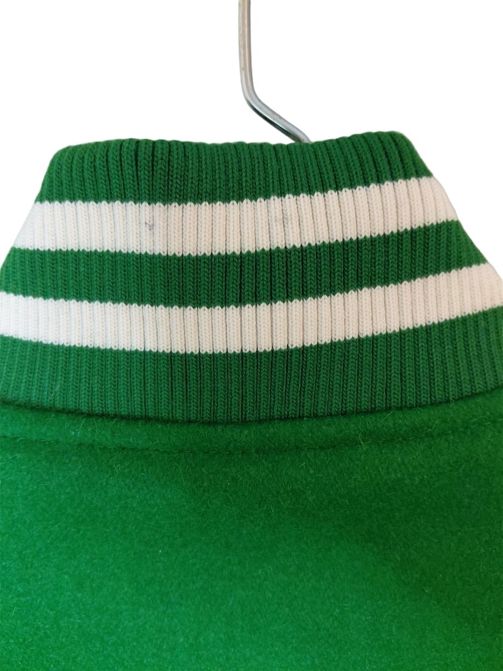 NWT Southern Gents Varsity Jacket Green White Wool Streetwear Size 34 - Picture 4 of 16